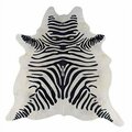 Linon Full Skin Tufted Indoor Area Rug - Cowhide Zebra Print Black RUG-CH04